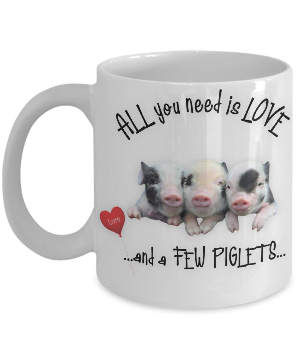 All you need is love and piglets with this cute pig mug gift