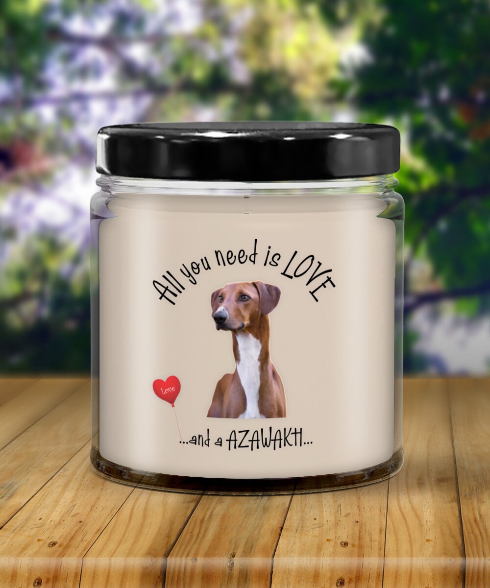 Azawakh Vanilla Scented Candle Gift for Dog Lovers and Owners