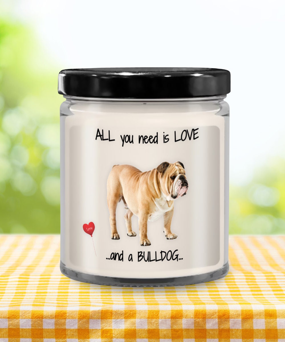 Bulldog Gift Candle for Dog Lovers and Bulldog Moms