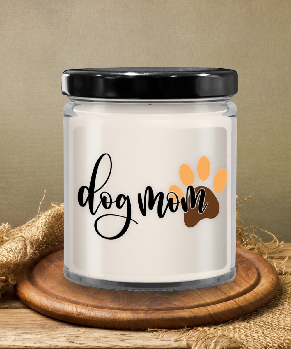 Dog Mom Candle Gift for Dog Lovers Cute Funny Scented Jar