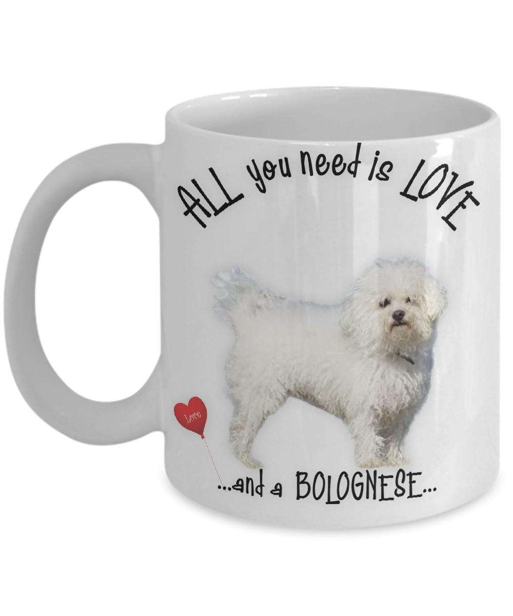 All you need is love and a Bolognese dog mug