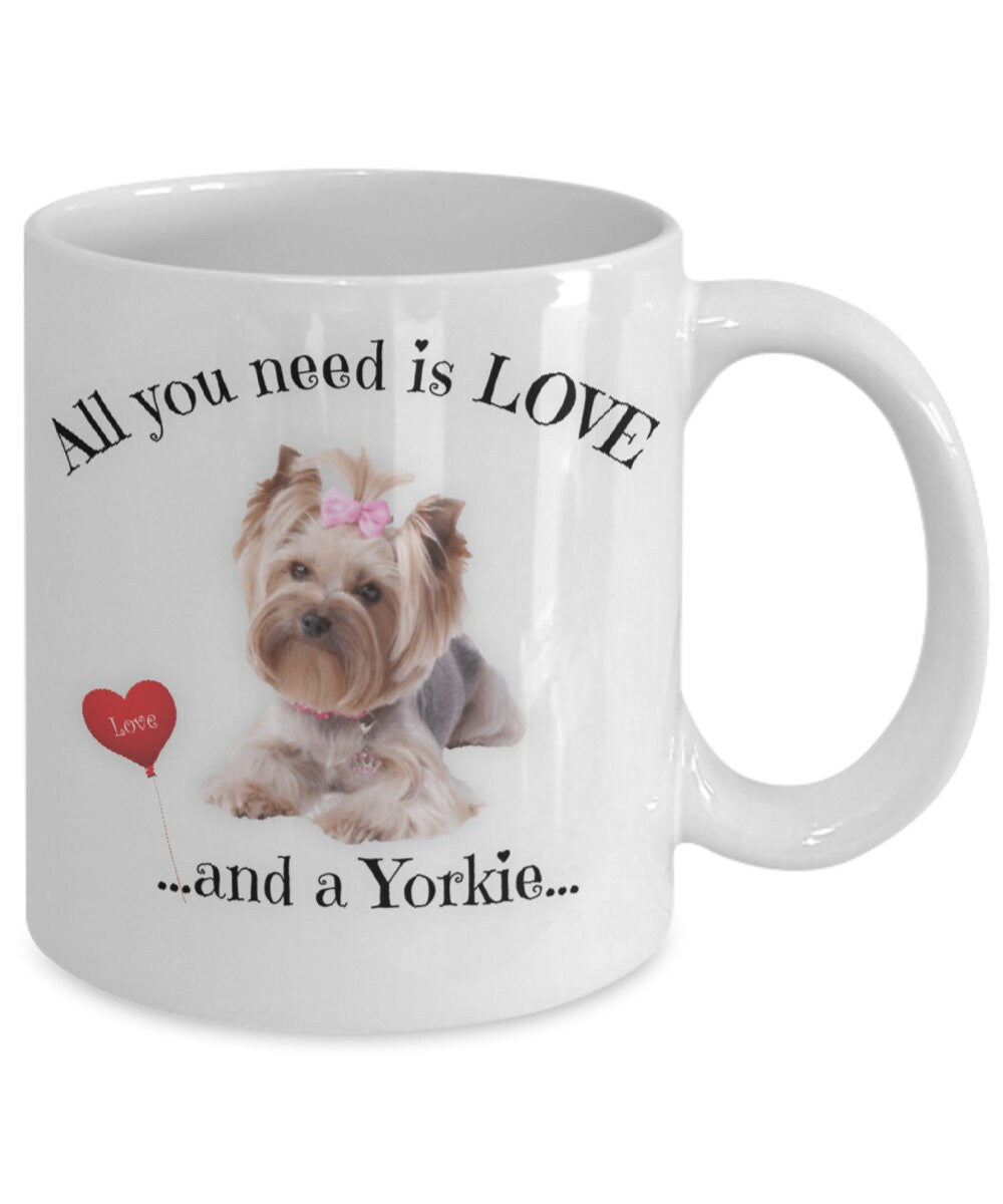 All you need is love and a Yorkie coffee mug
