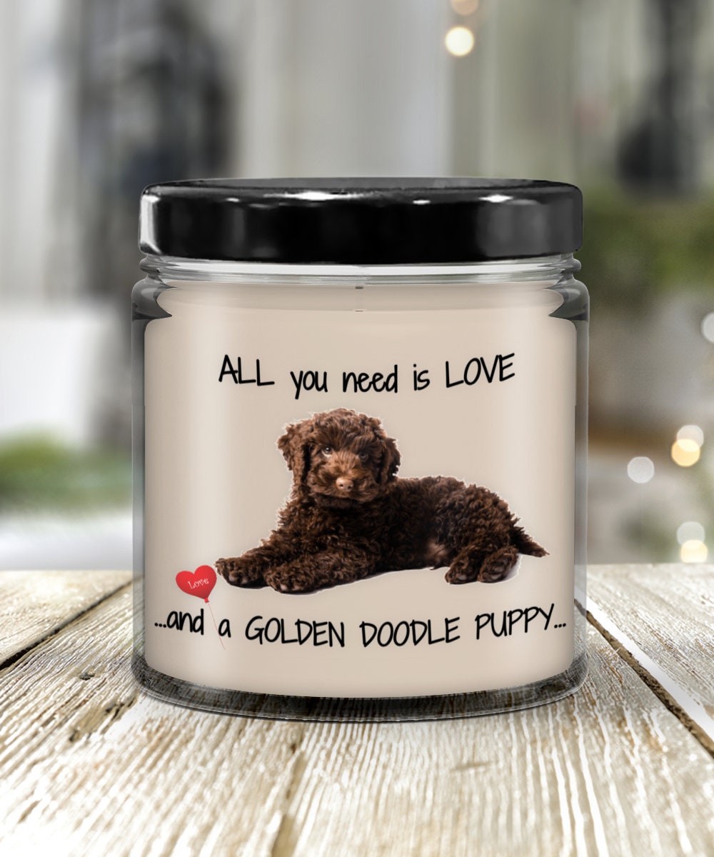 Goldendoodle Puppy Candle – Perfect Gift for Dog Moms & Goldendoodle Lovers