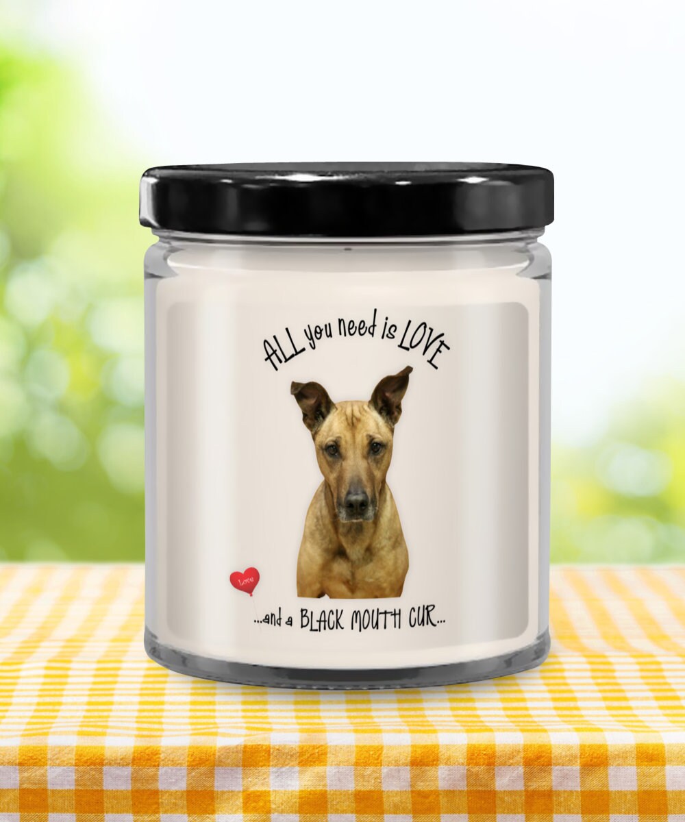 Black Mouth Cur Dog Candle Gift Set for Pet Lovers