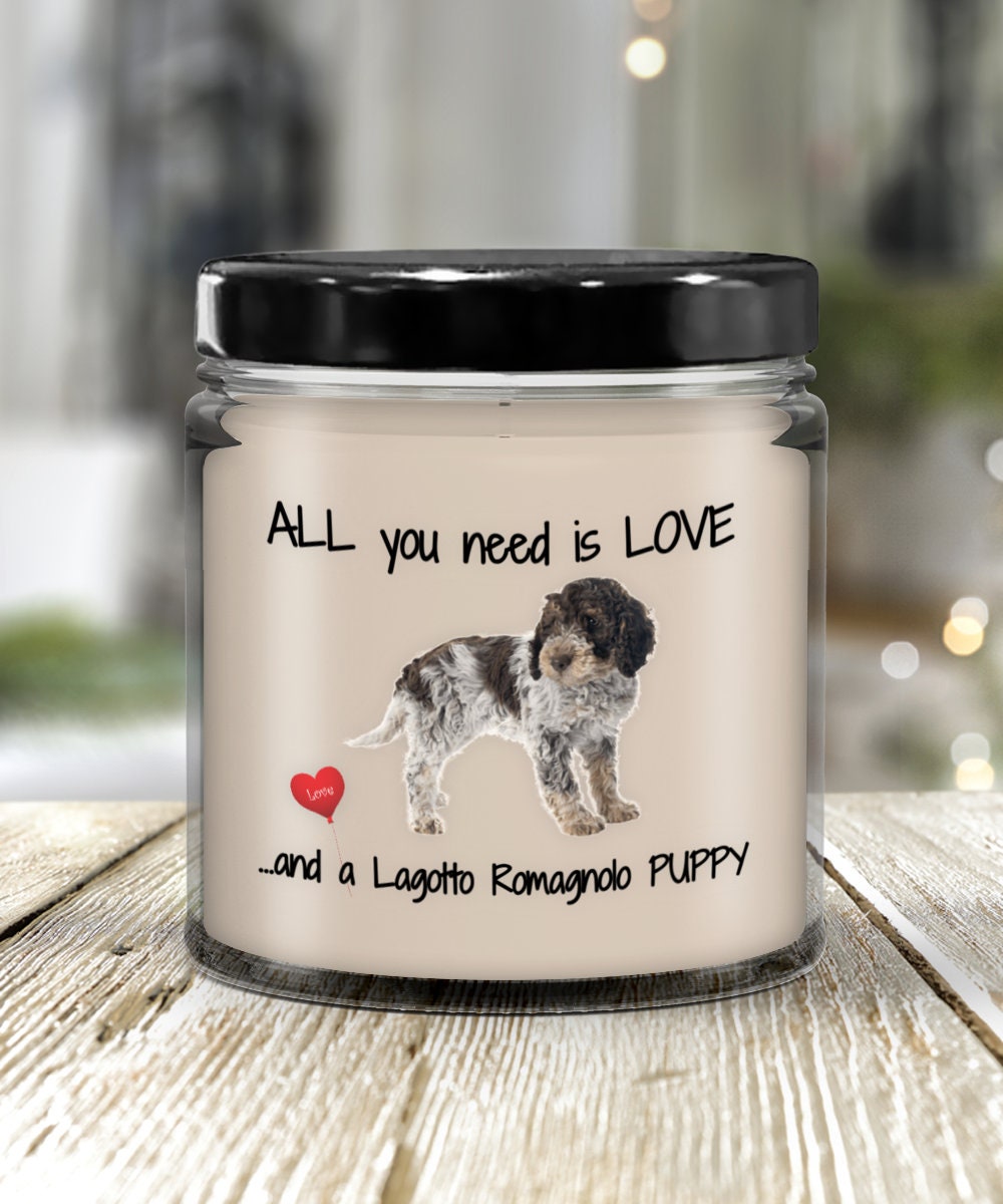 All you need is love and a Lagotto Romagnolo puppy candle