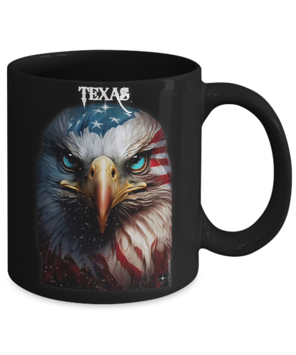 Sip in Style with the Texas Eagle Mug Patriotic Coffee Gift