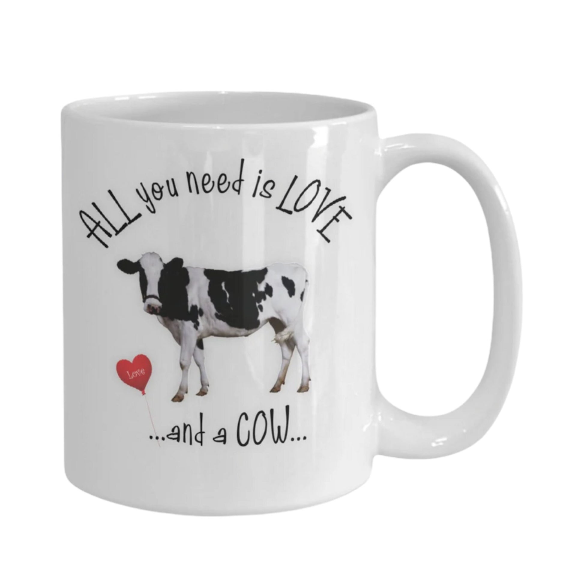 All You Need Is Love and a Cow Coffee Mug for Farmers