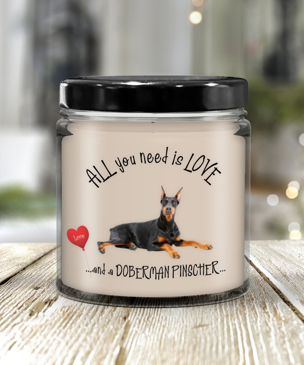 Doberman Pinscher Dog Candle for Pet Lovers and Home Decor
