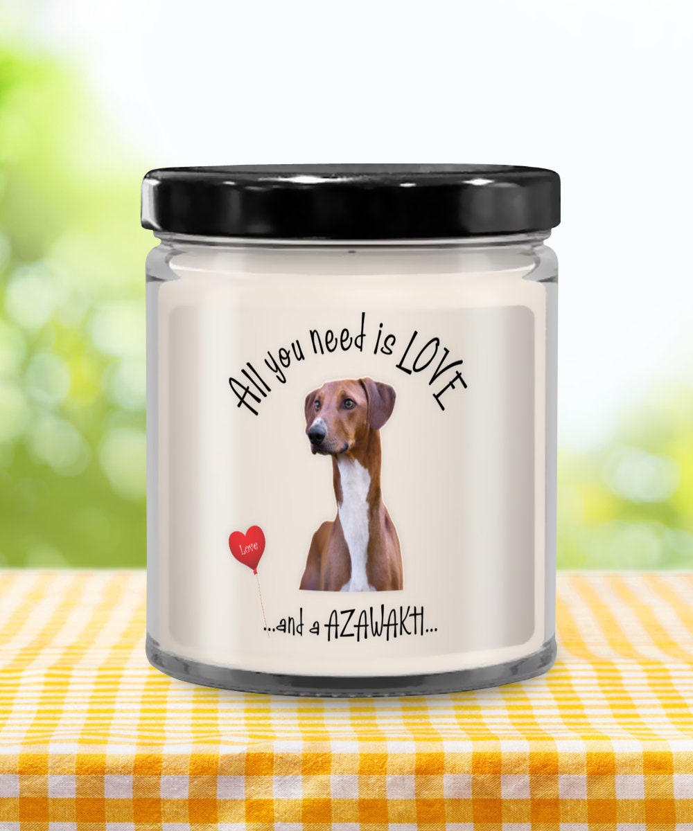 Azawakh Vanilla Scented Candle Gift for Dog Lovers and Owners