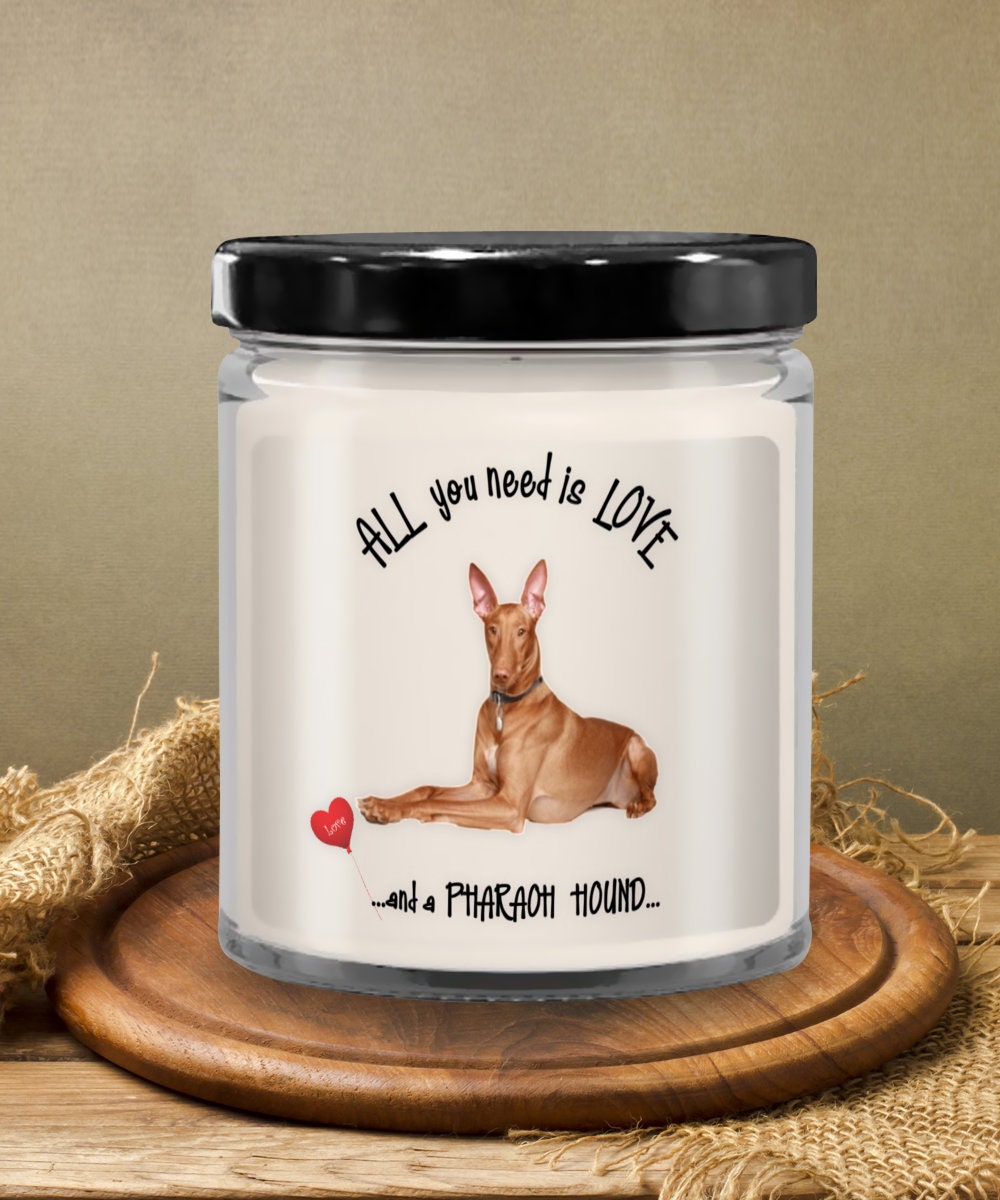 All you need is love and a Pharaoh Hound candle gift