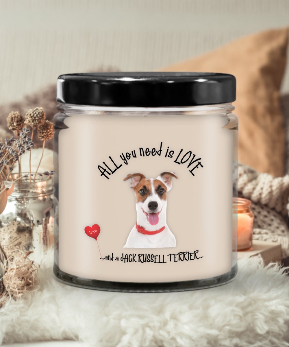 All You Need Is Love Jack Russell Terrier Dog Candle Gift