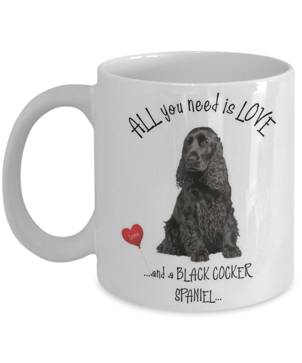 Black Cocker Spaniel coffee mug, a perfect gift for Cocker Spaniel moms