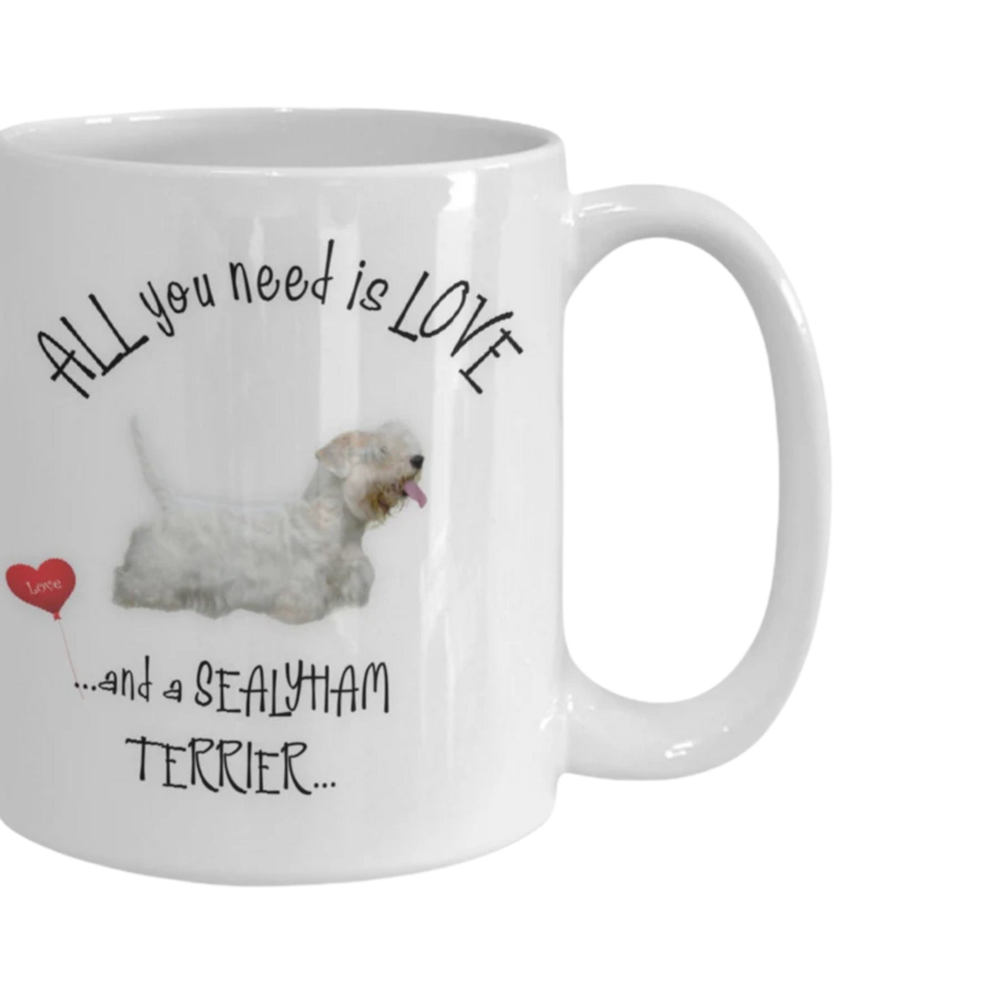 All you need is love and a Sealyham terrier coffee mug