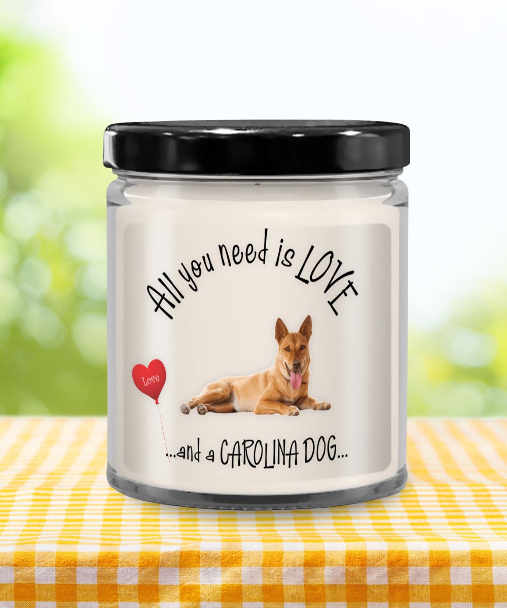 All you need is love and a Carolina dog candle gift