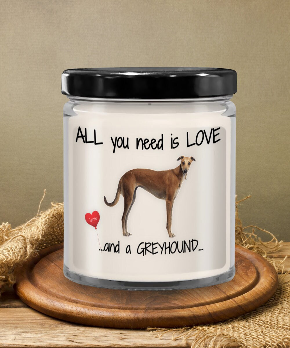 All You Need Is Love and a Greyhound Candle Gift