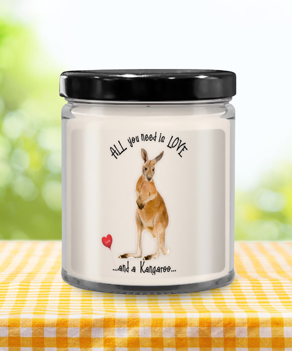 All you need is love and a kangaroo candle gift