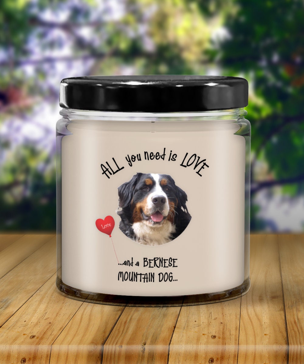 Bernese Mountain Dog Candle Gift for Dog Lovers and Home Decor