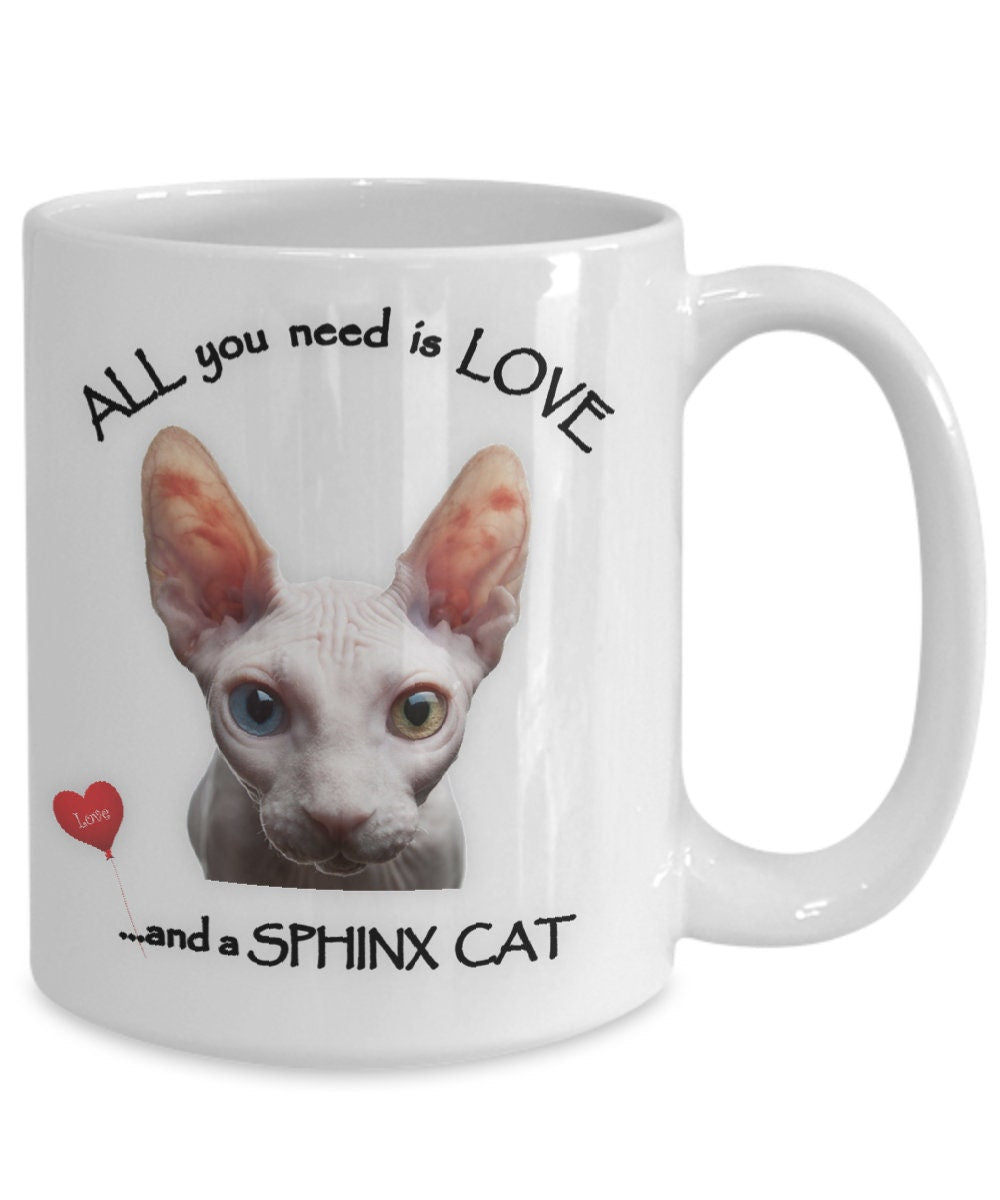 Show your love for Sphynx cats with this unique coffee mug