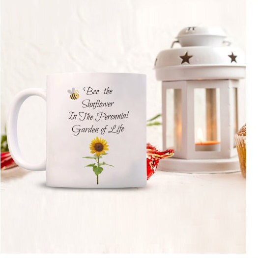 Flower Mug with Sunflower Design Perfect Gift for Mom