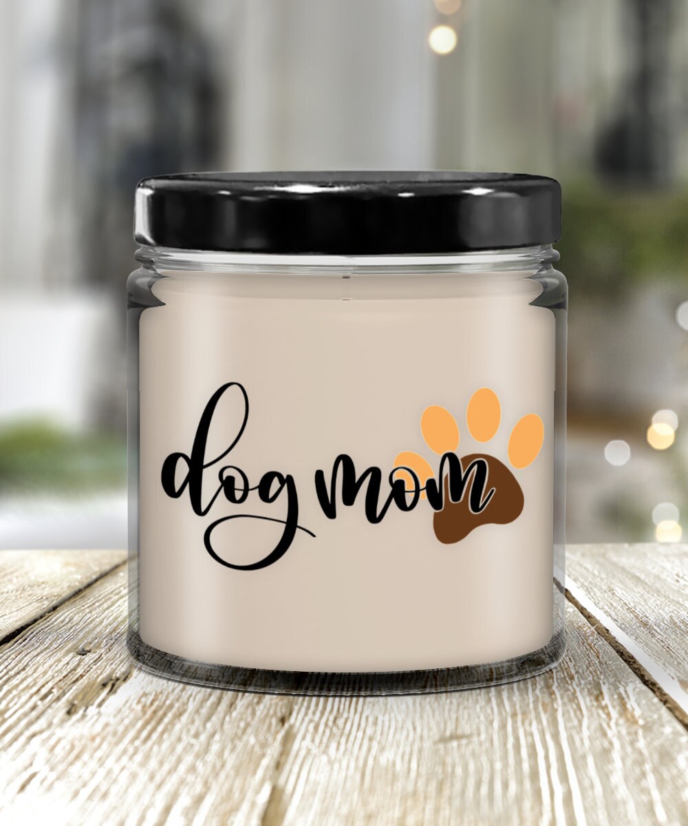 Dog Mom Candle Gift for Dog Lovers Cute Funny Scented Jar
