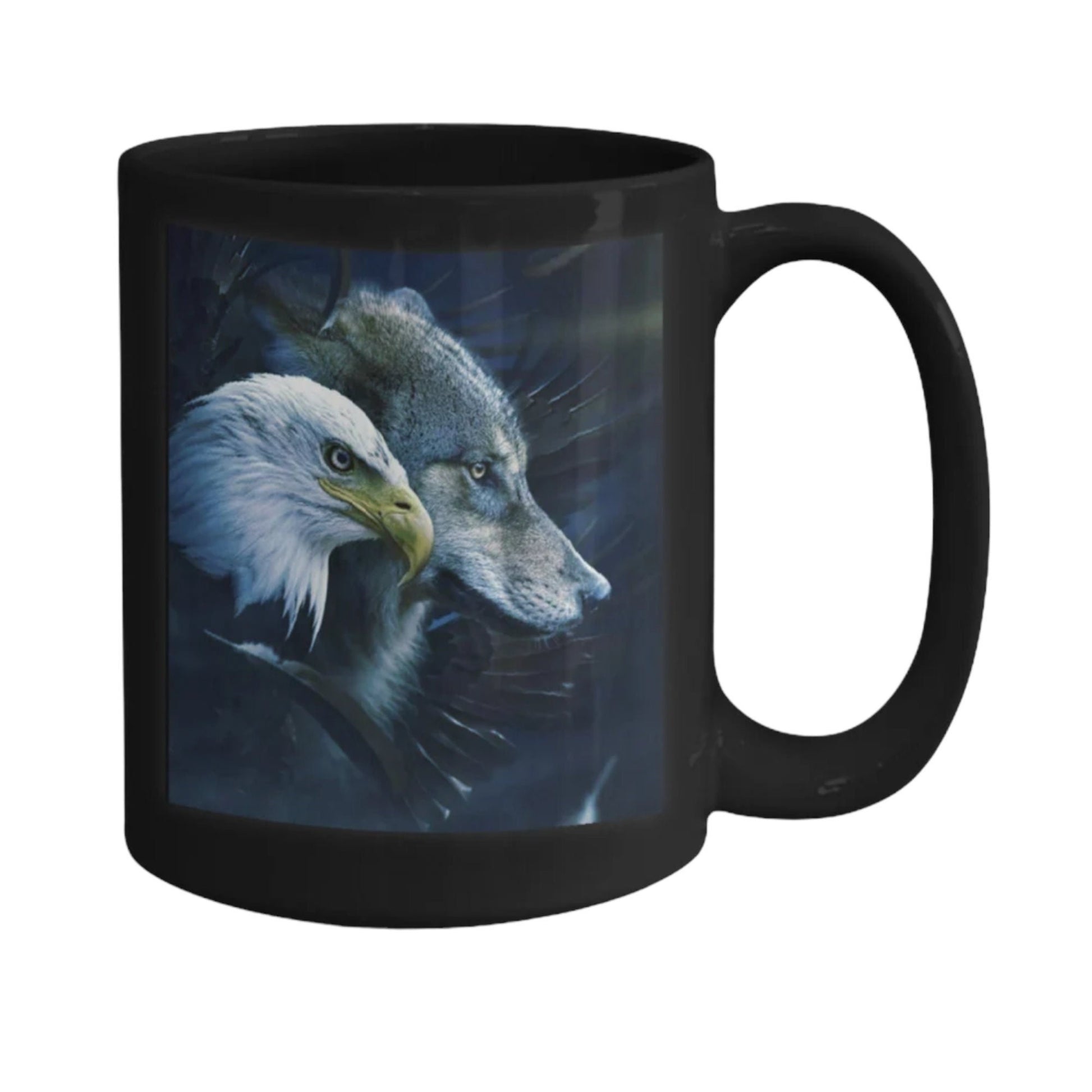 I love eagles and wolves Wolf and eagle mug Dad gift mug