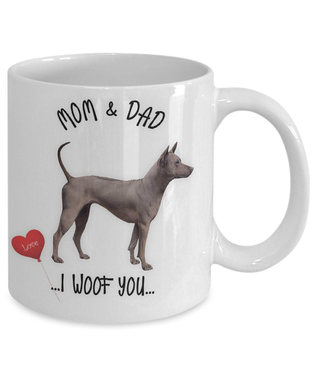 Thai Ridgeback Dog Mug I Woof You Gift for Mom and Dad