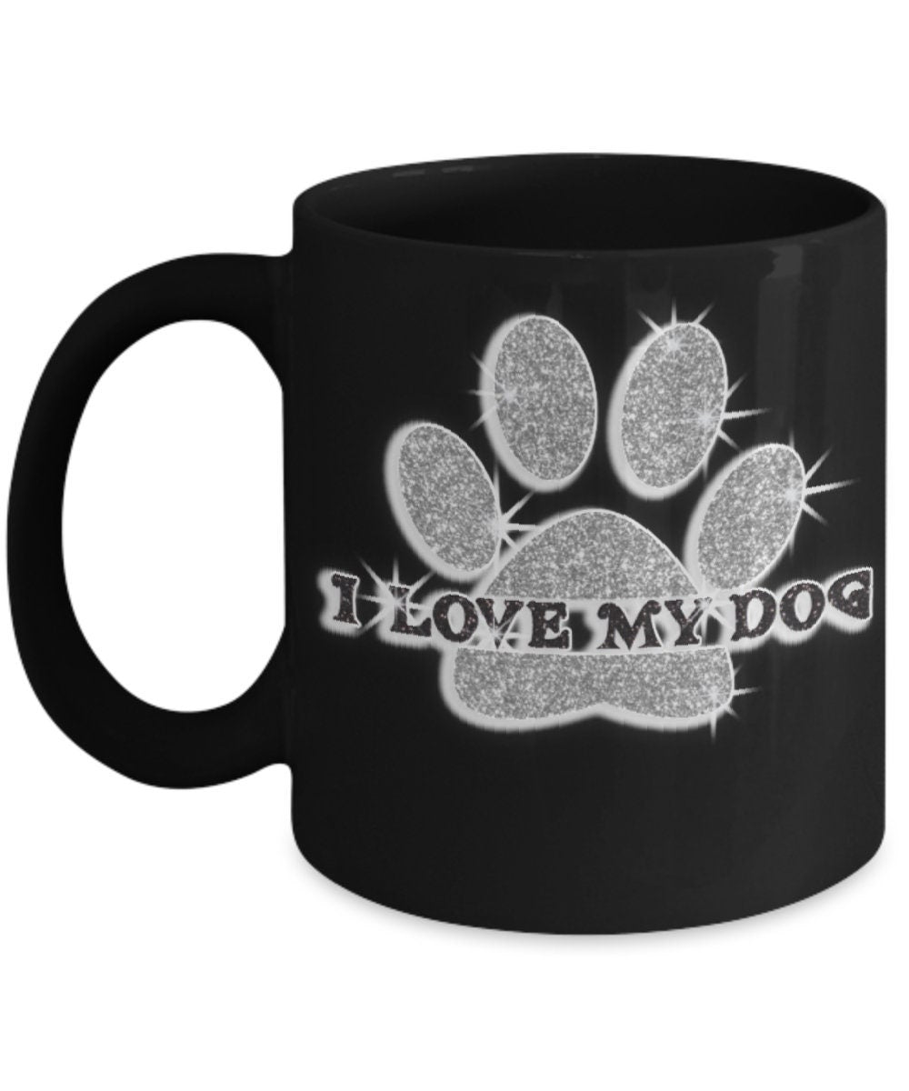 Show your love for dogs with this I Love My Dog coffee mug