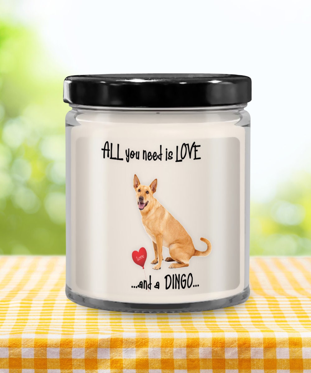 All you need is love with this Australian dingo dog candle