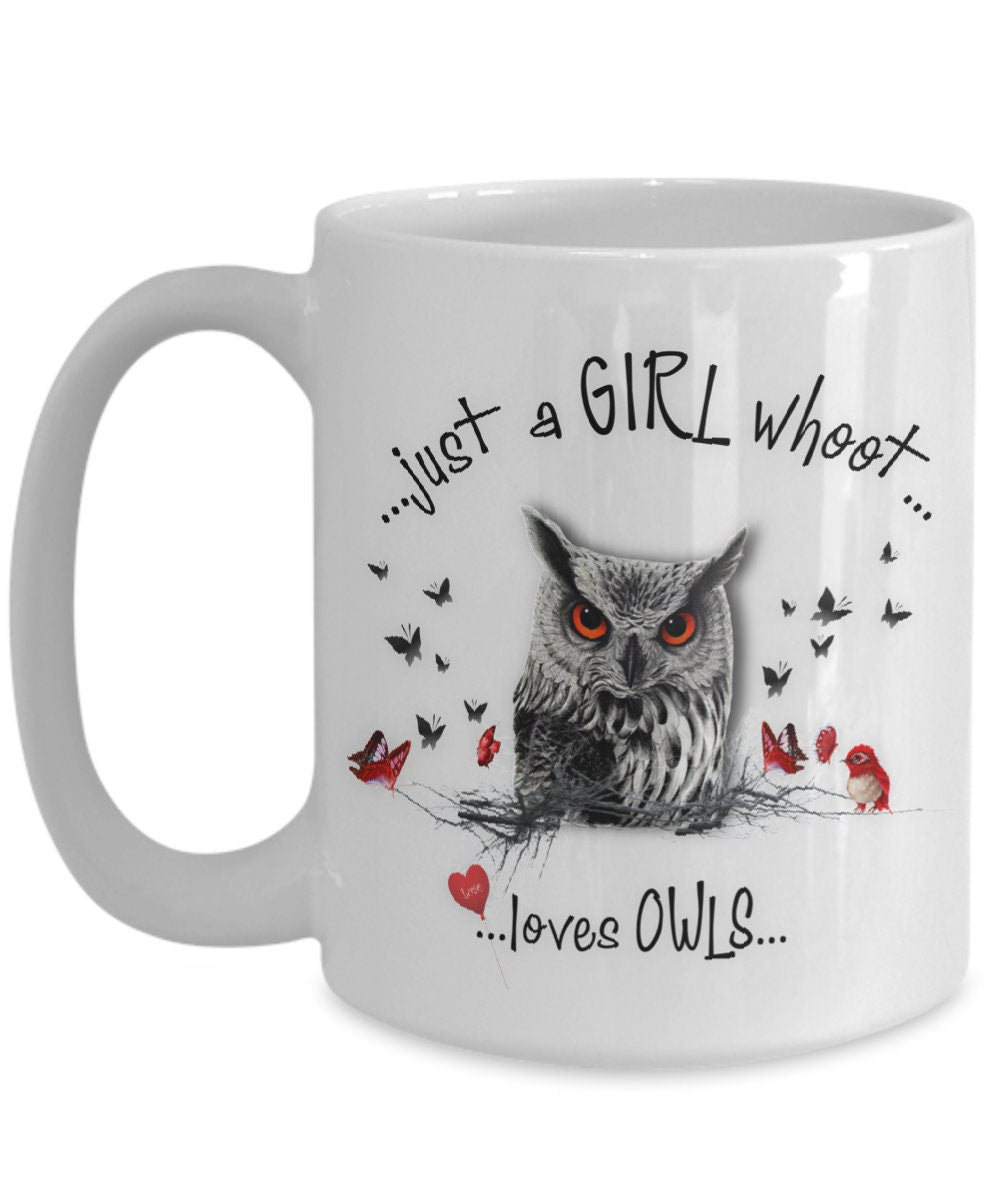 Owl Coffee Mug for Women Who Love Owls Unique Gift Idea