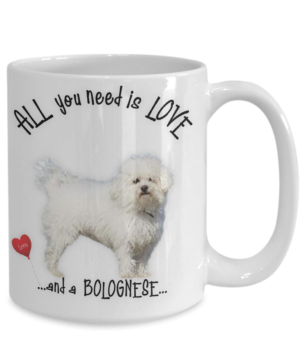 All you need is love and a Bolognese dog mug