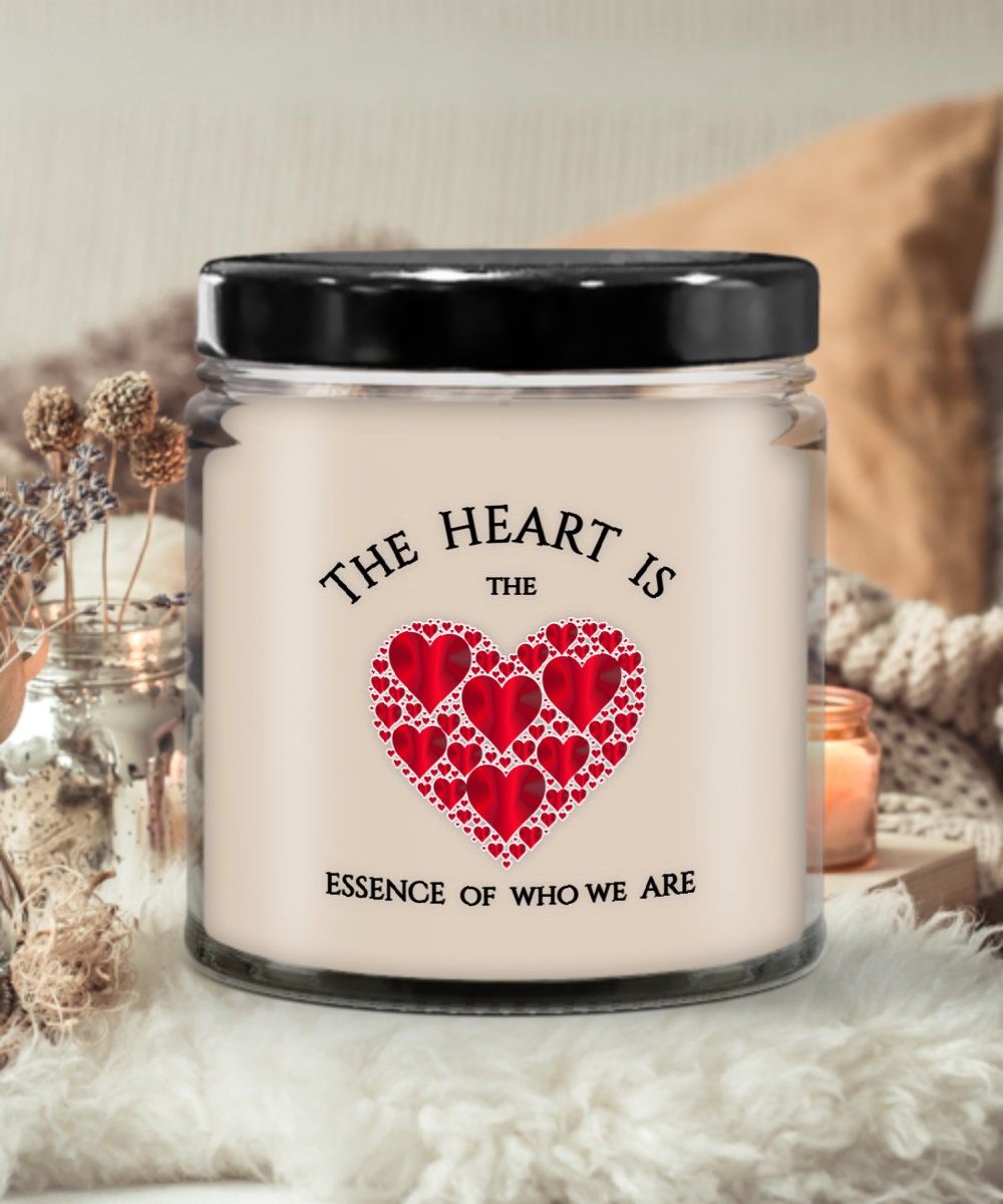 Heart Candle with Loving Heart Quote Perfect for Mom or Daughter