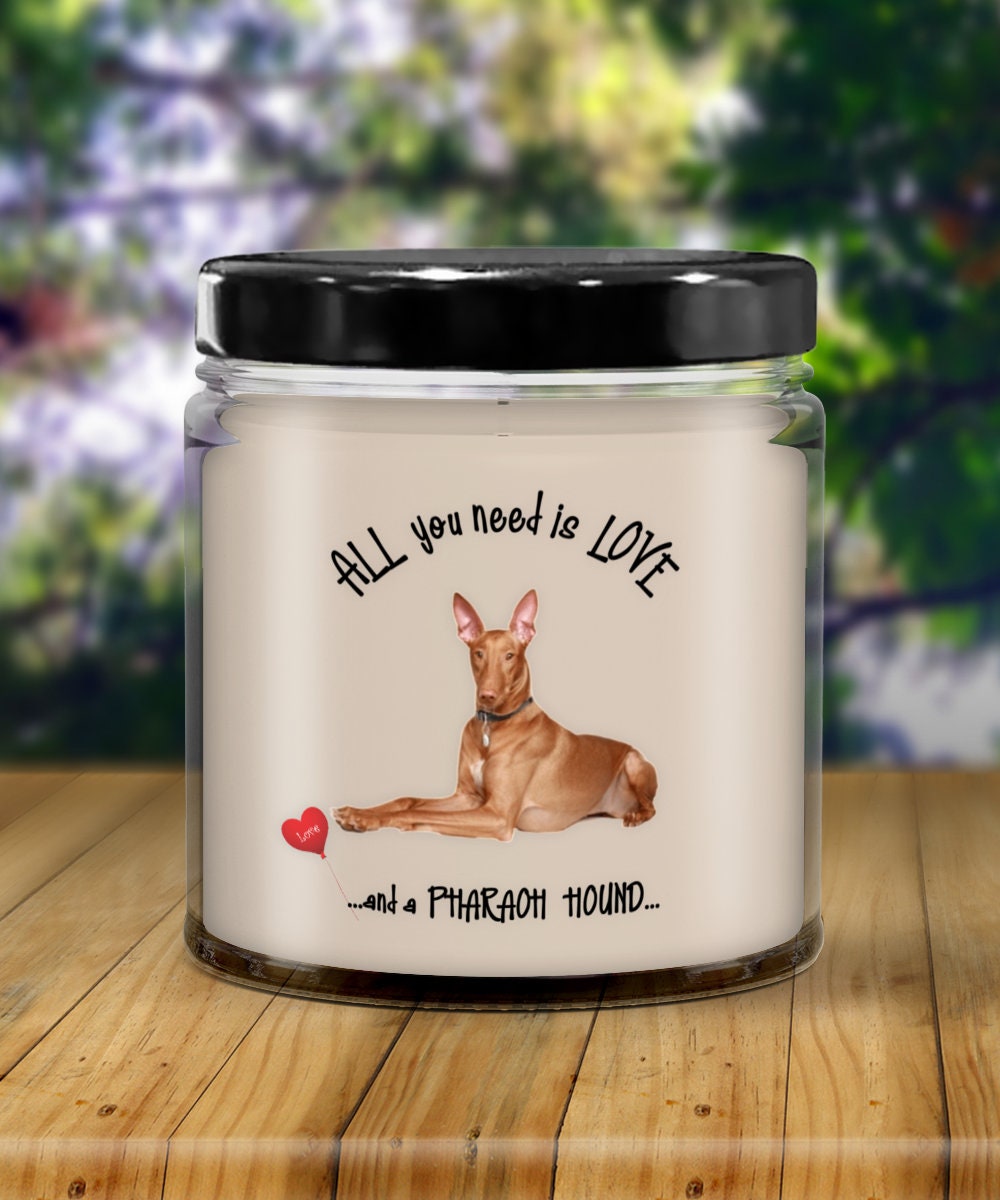 All you need is love and a Pharaoh Hound candle gift