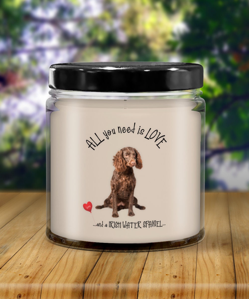 All You Need Is Love and an Irish Water Spaniel Vanilla Candle
