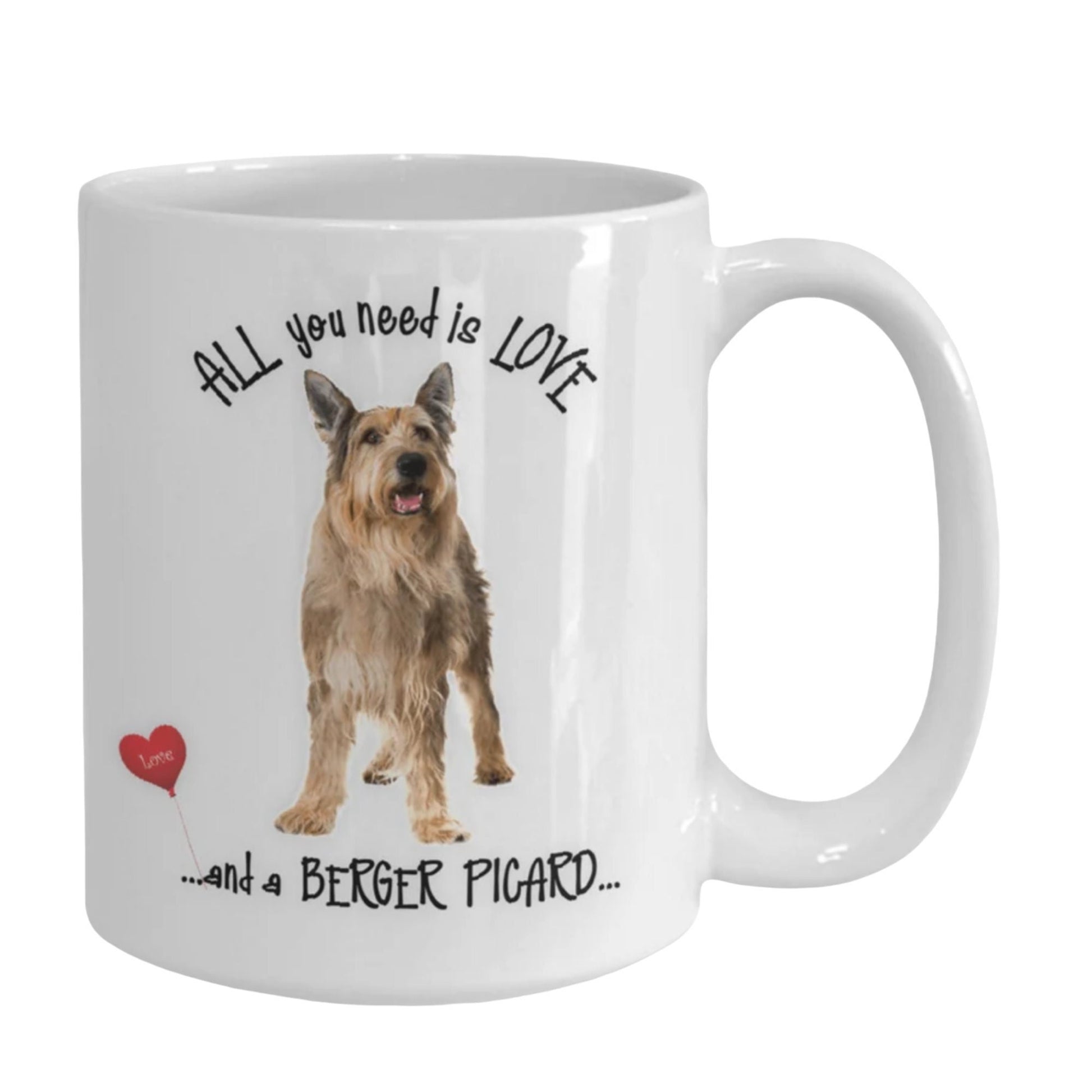 All you need is love and a Berger Picard dog mug