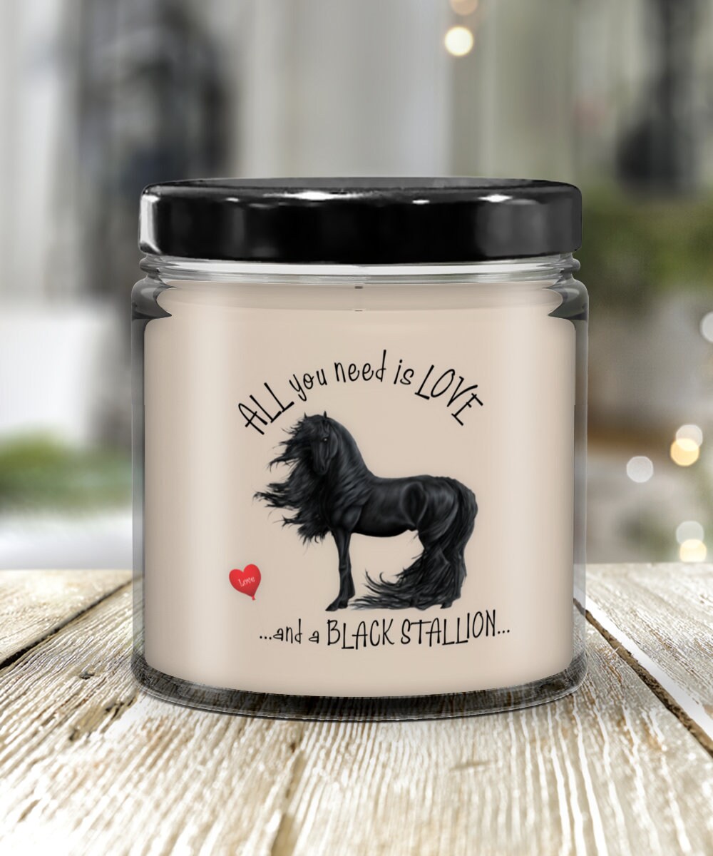 Black Stallion Horse Candle Perfect Gift for Riders and Horse Moms