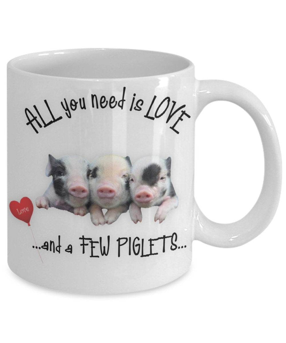 All you need is love and piglets with this cute pig mug gift