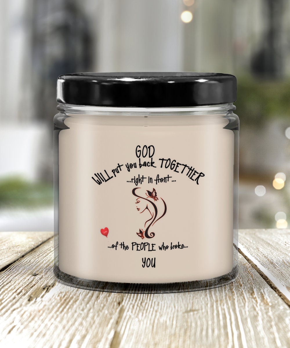 Vanilla Candle Life Quote Gift for Mother’s Day God Will Restore You