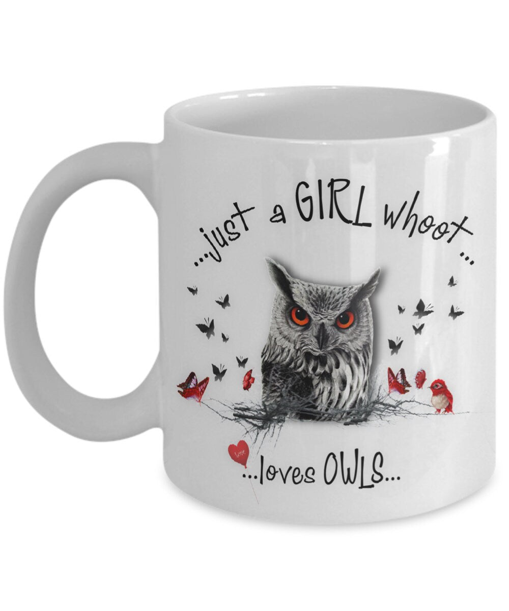 Owl Coffee Mug for Women Who Love Owls Unique Gift Idea