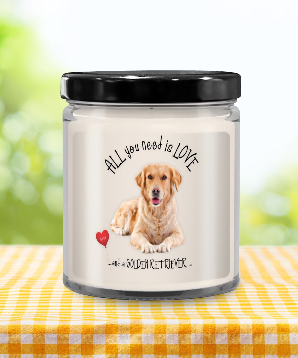 Golden Retriever Candle Gift for Dog Lovers and Pet Owners