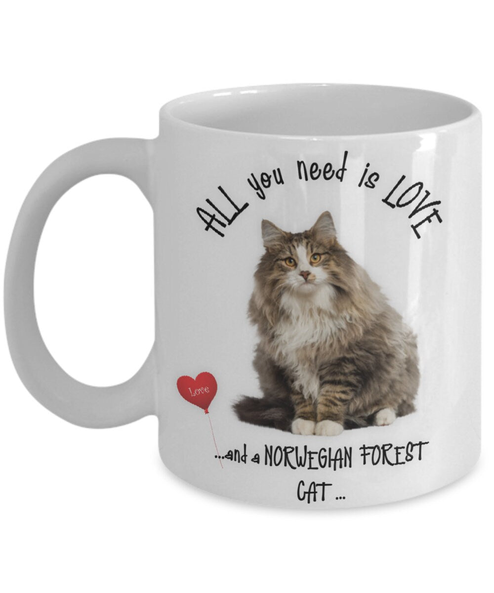 Norwegian Forest Cat Coffee and Tea Mug for Cat Lovers