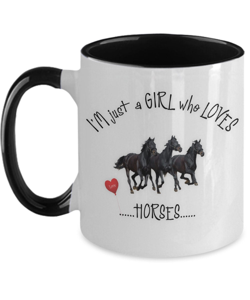 I’m just a girl who loves horses mug perfect horse lover gift