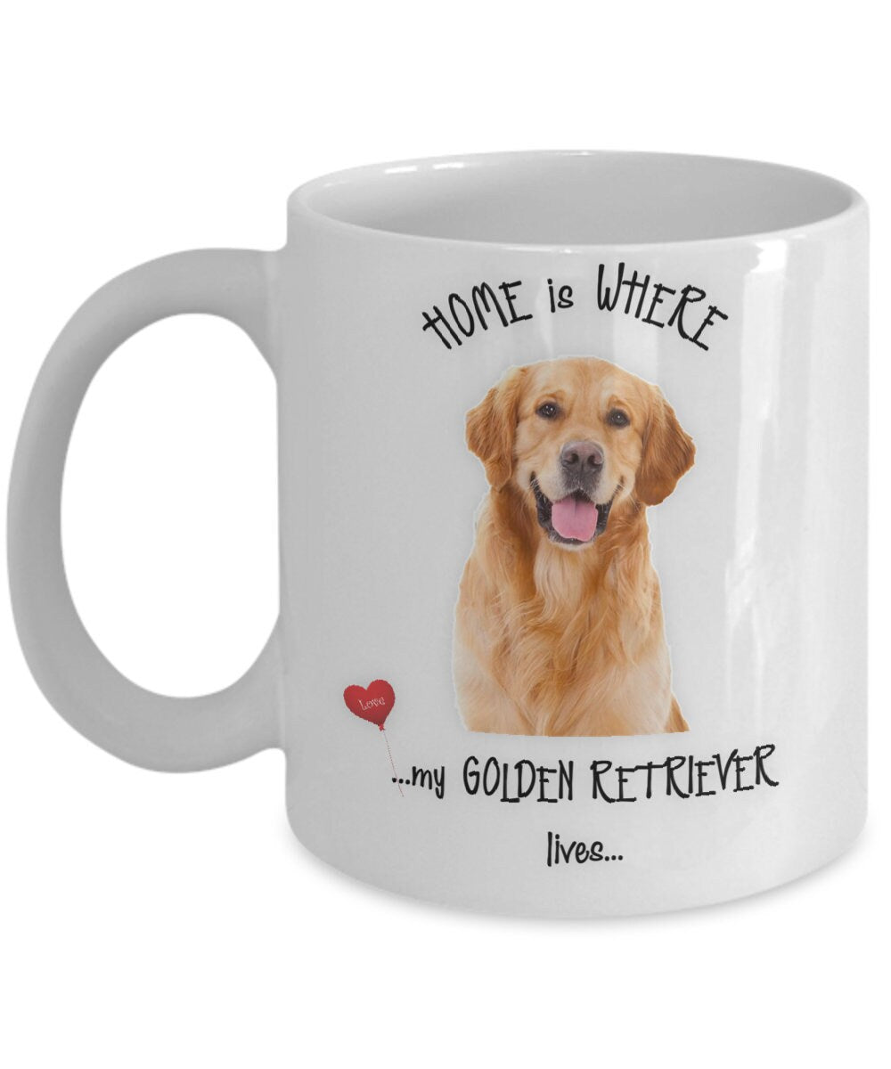 Home Is Where My Golden Retriever Lives Coffee Mug
