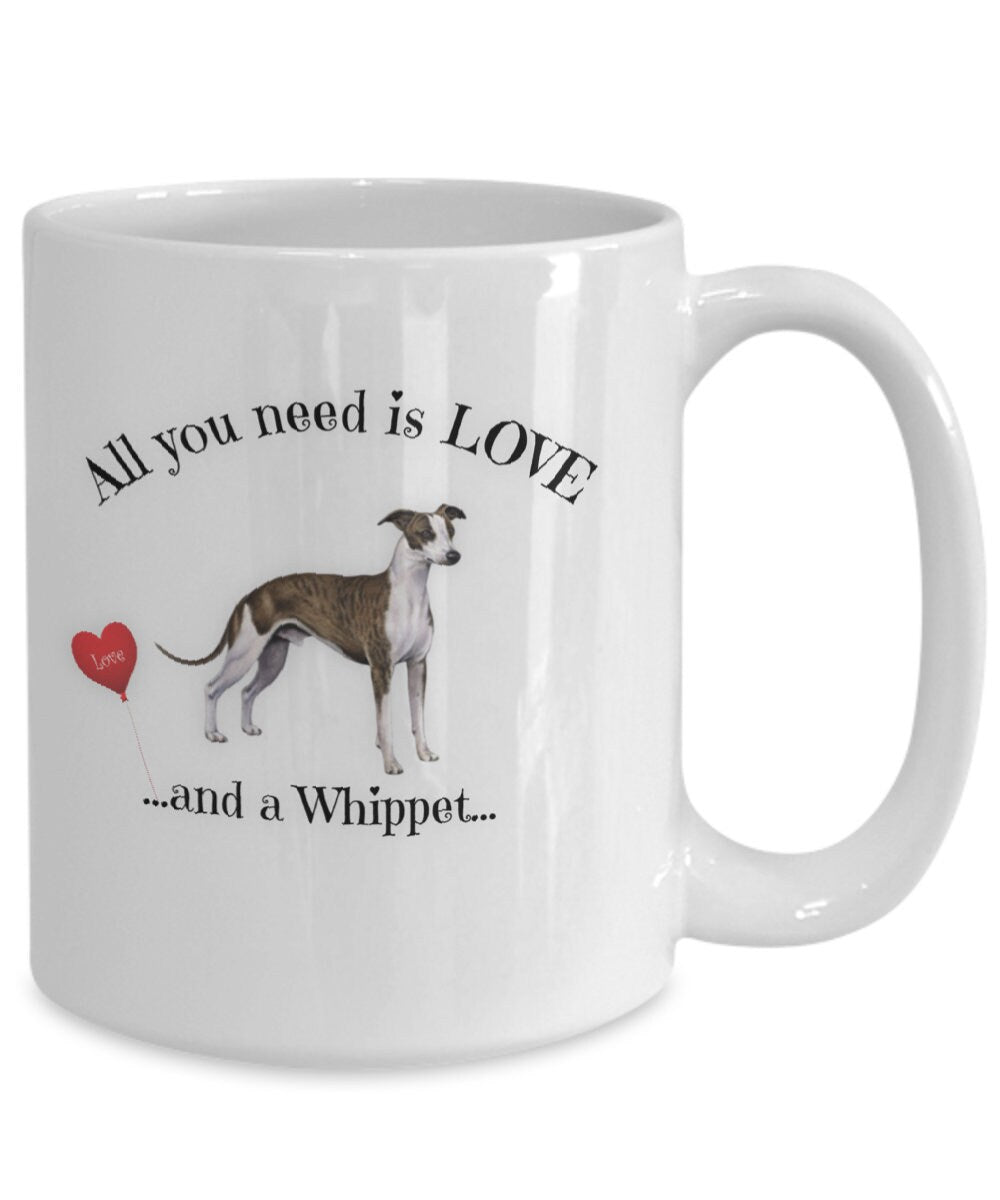 All you need is love and a Whippet coffee mug
