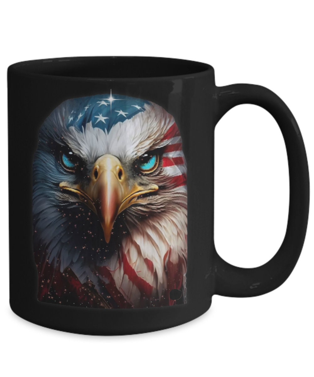 Start your day strong with this bold Eagle coffee mug gift