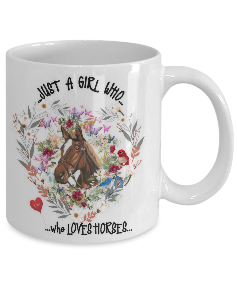Horse Mug for Girls Who Love Horses Ceramic Coffee Gift