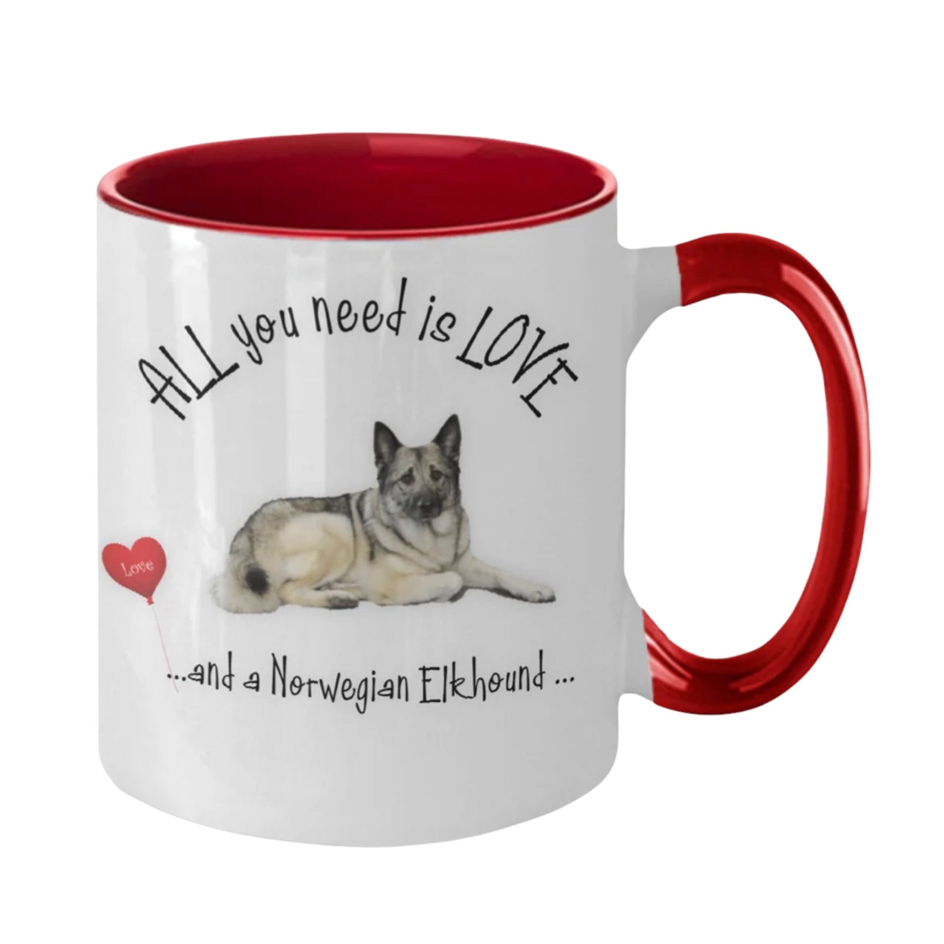All you need is love and a Norwegian Elkhound coffee mug