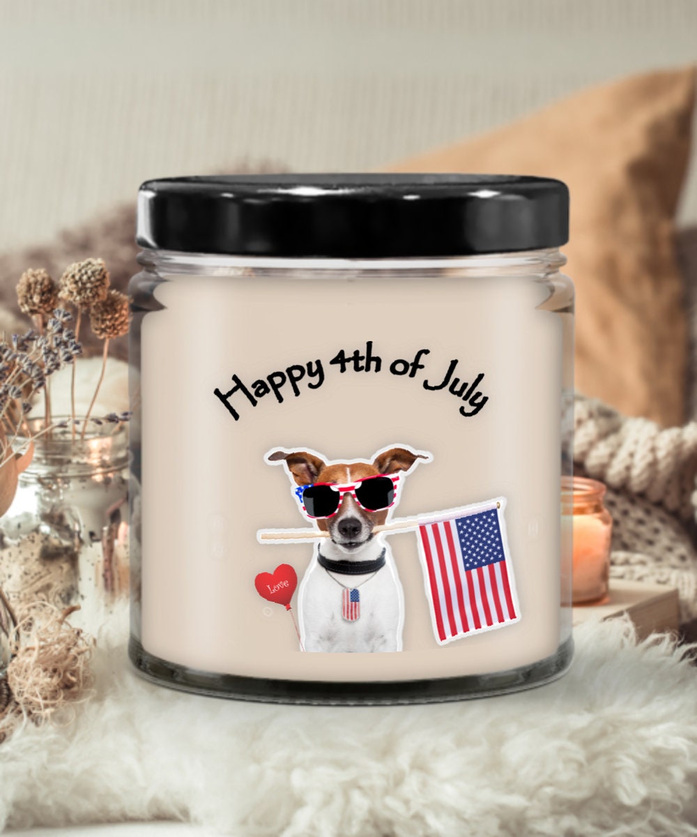 Happy 4th of July Candle Patriotic Gift Idea for Celebration