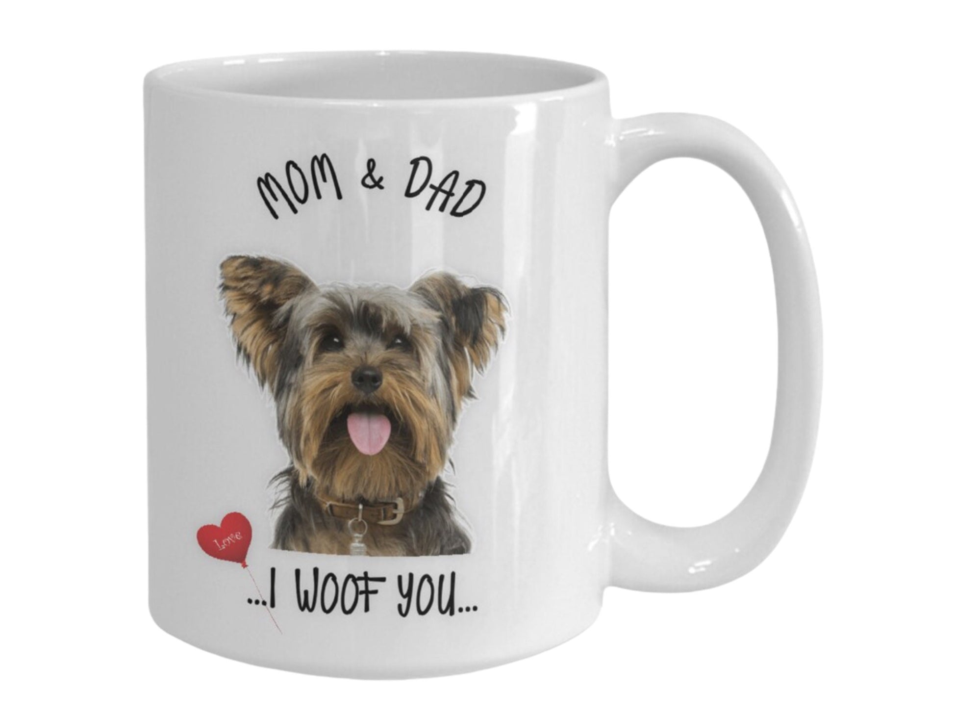 Skye Terrier Dog Mug I Woof You Gift for Mom and Dad