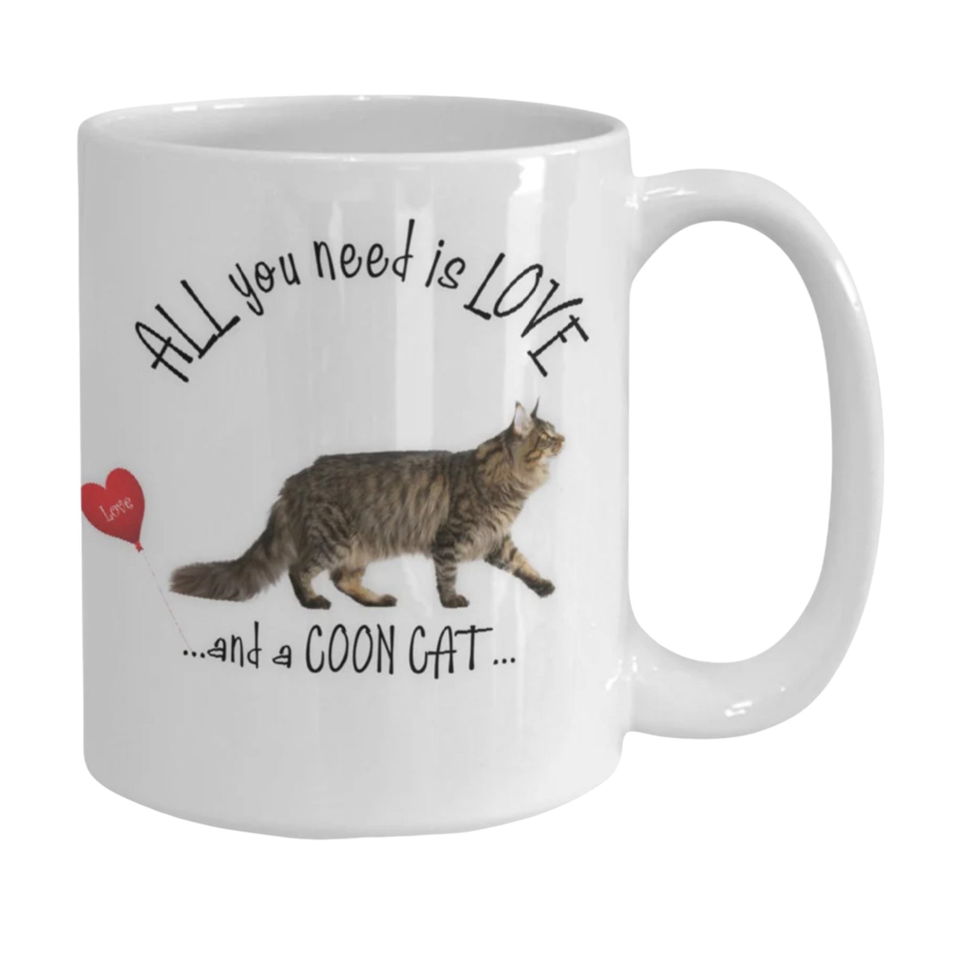 All you need is love and a Coon Cat coffee mug gift