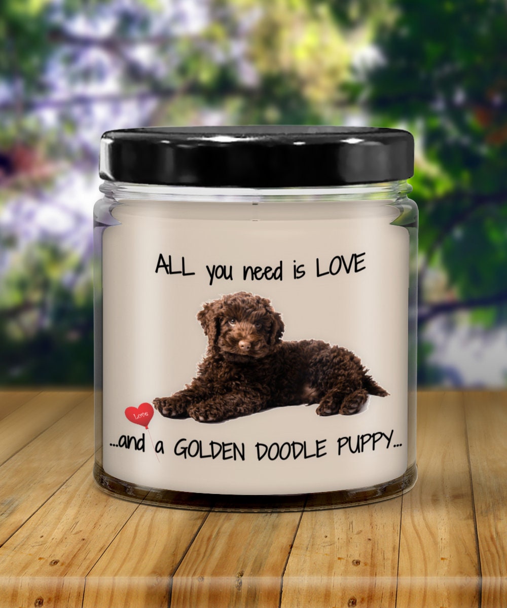 Goldendoodle Puppy Candle – Perfect Gift for Dog Moms & Goldendoodle Lovers